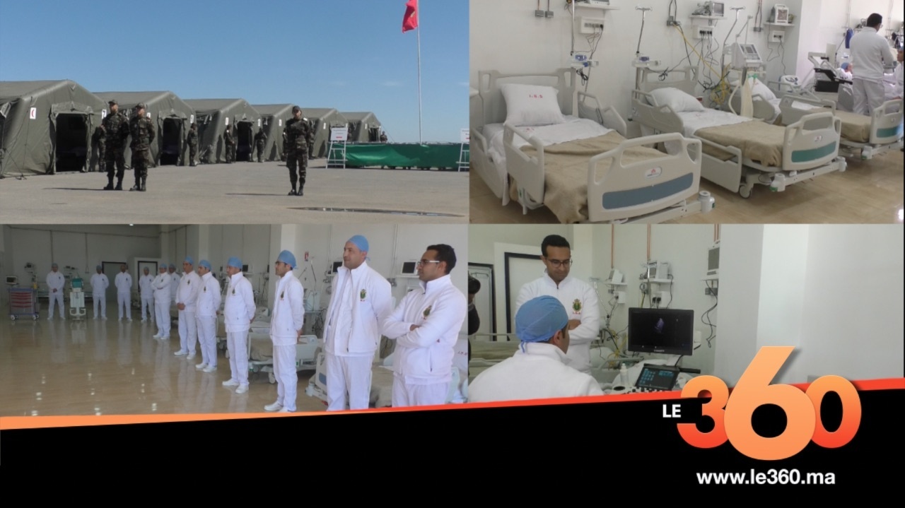 Photo de Vidéo. Coronavirus. Reportage: 2e hôpital militaire de campagne au Maroc, ordre et efficacité